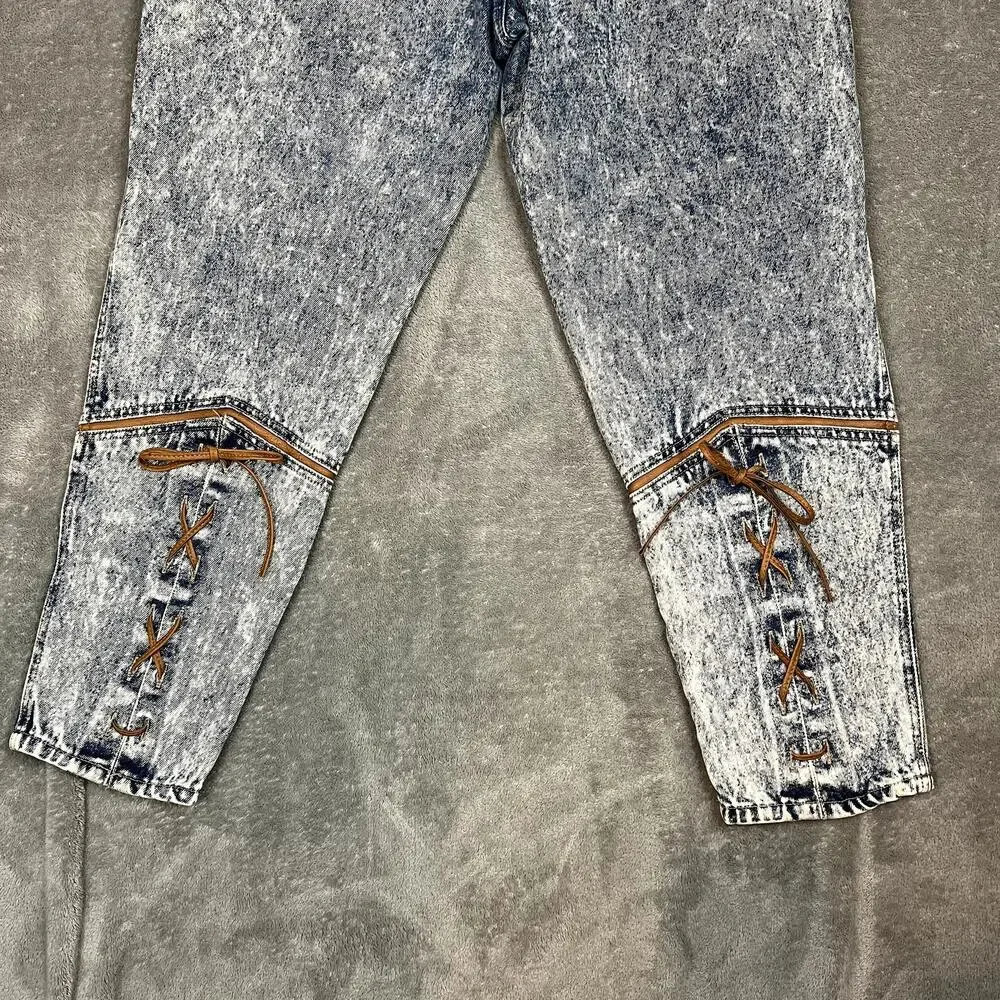 Vintage 80's Stefano Jeans‎ Womens 34 High Waisted Tapered Patina Denim Retro